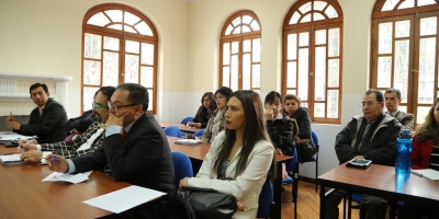 Participantes en una clase de la Escuela de la Función Judicial. Quito, Ecuador.